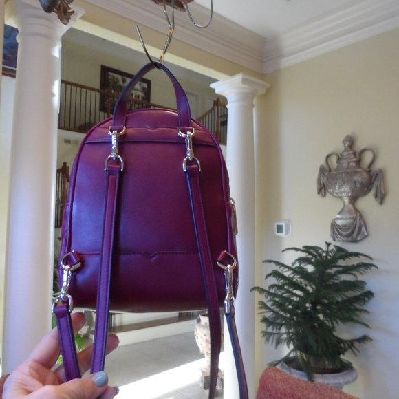 New Kate Spade NY Burgundy Leather Quilted Mini Backpack main image 15